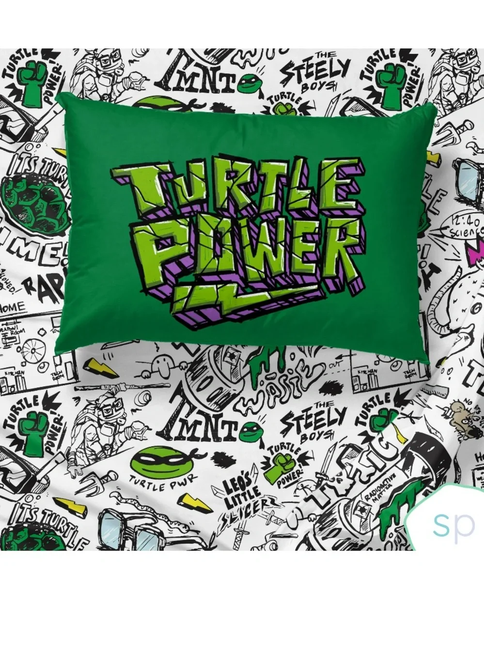 Teenage Mutant Ninja Turtles Kids 3-Piece Twin Sheet Set,Microfiber, Nickelodeon
